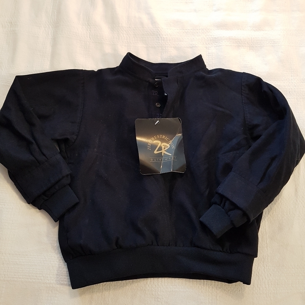 Zero Restriction boys 4 or xs microsuede windshirt navy blue New